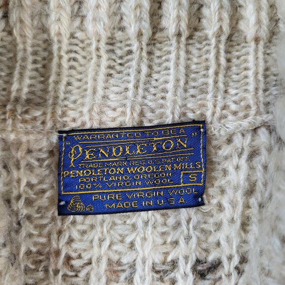 Vintage Chunky Pendleton Wool Cardigan knit Sweater Size Small - Picture 6 of 15